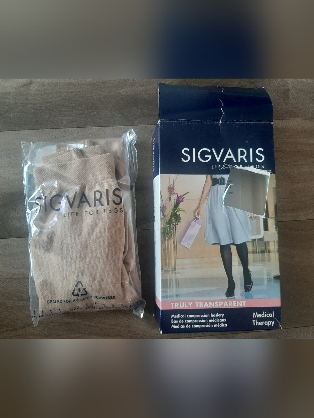 Sigvaris Truly Transparent 20-30 mmHg Size M1 Suntan